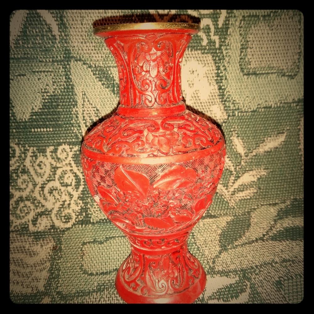 Red vase